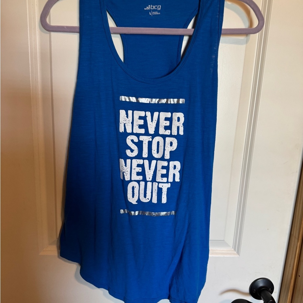 BCG Women's Blue Tank Top‎ Size Large